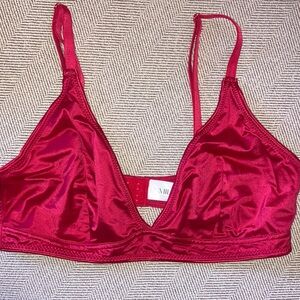 Mila Mae red satin like bralette​